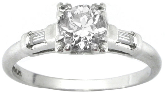 1950s 0.65ct  Diamond Engagement Ring