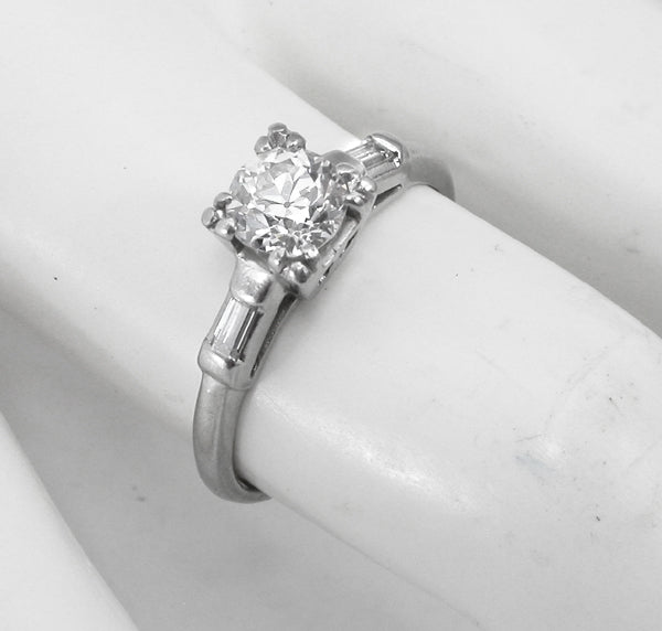1950s 0.65ct  Diamond Engagement Ring
