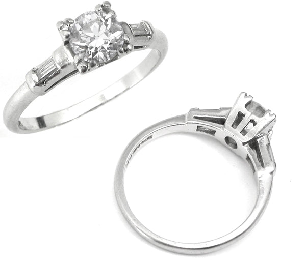 1950s 0.65ct  Diamond Engagement Ring