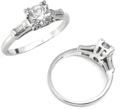 1950s 0.65ct  Diamond Engagement Ring