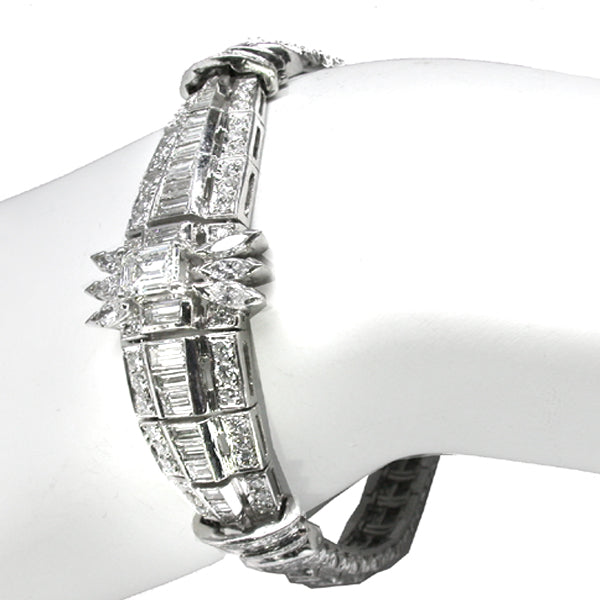 1950s 0.93ct Diamond Platinum Bracelet