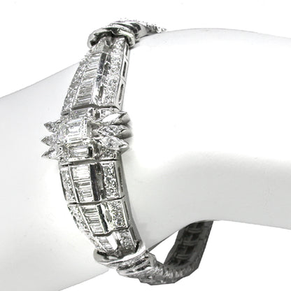 1950s 0.93ct Diamond Platinum Bracelet