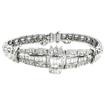 1950s 0.93ct Diamond Platinum Bracelet