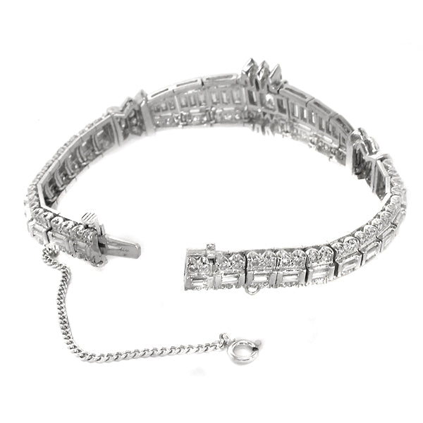 1950s 0.93ct Diamond Platinum Bracelet