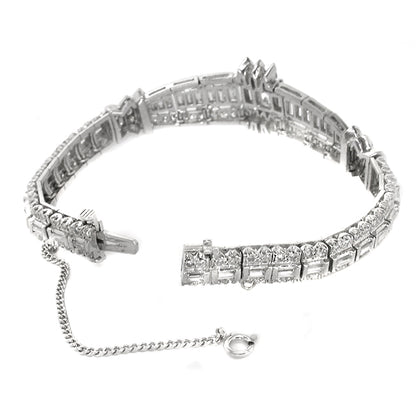 1950s 0.93ct Diamond Platinum Bracelet