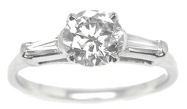 1950's 1.02ct Diamond Platinum Engagement Ring