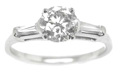 1950's 1.02ct Diamond Platinum Engagement Ring