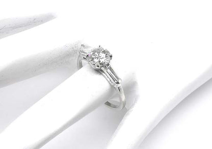1950's 1.02ct Diamond Platinum Engagement Ring