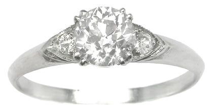 1950s 1.14ct Old European Diamond Platinum Engagement Ring