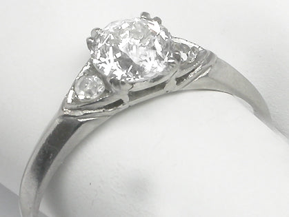 1950s 1.14ct Old European Diamond Platinum Engagement Ring