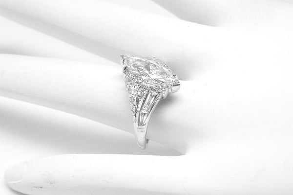 1950s 1.65ct  Marquise Diamond Platinum  Ring