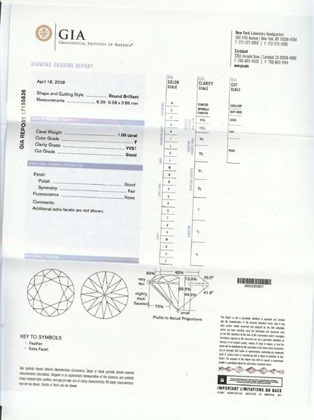 1950's 1ct Diamond Platinum Engagement Ring