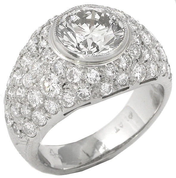 1950s 2.29ct Diamond Platinum Ring