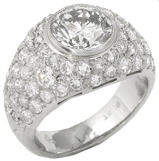 1950s 2.29ct Diamond Platinum Ring
