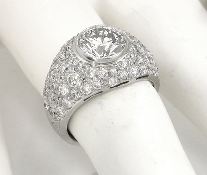 1950s 2.29ct Diamond Platinum Ring