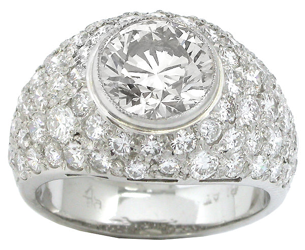 1950s 2.29ct Diamond Platinum Ring