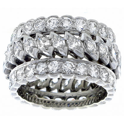 1950s 3.70ct Diamond Eternity Wedding Band