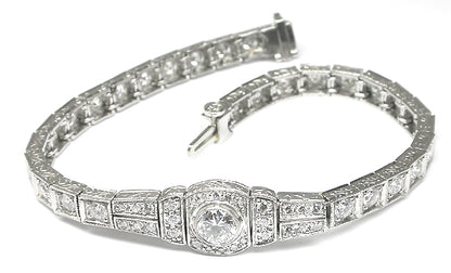 1950s 4.50ct Diamond Scroll Earrings