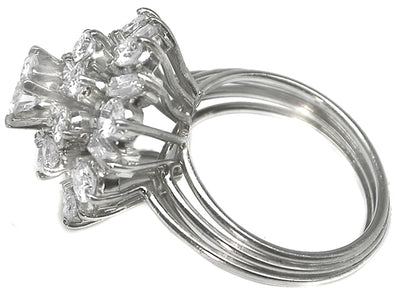 1950s  Diamond 18k Gold Cocktail Ring