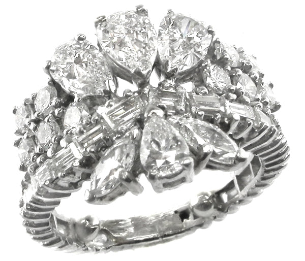 1950s   Diamond 18k White  Gold  Ring