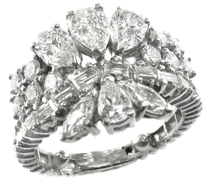 1950s   Diamond 18k White  Gold  Ring