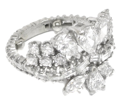 1950s   Diamond 18k White  Gold  Ring