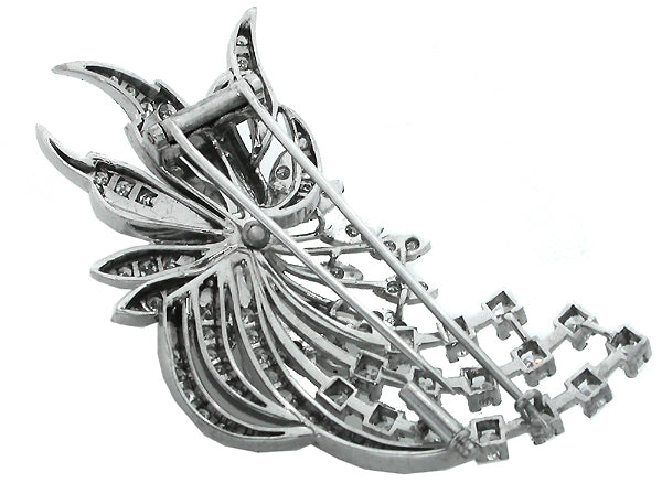 1950s Diamond Platinum Pin