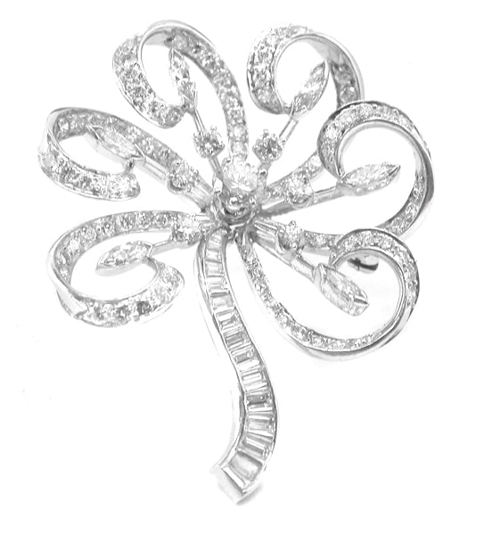 1950s Raymond Yard 18k Gold 3.90ct Diamond Pin