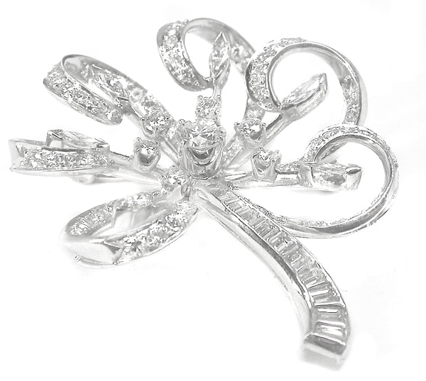 1950s Raymond Yard 18k Gold 3.90ct Diamond Pin