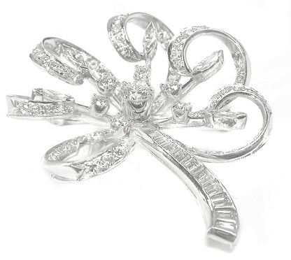 1950s Raymond Yard 18k Gold 3.90ct Diamond Pin