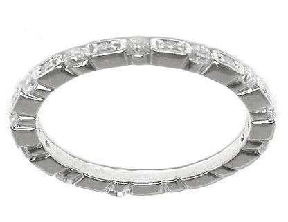 1960s 0.65ct  Diamond 18k Gold Eternity Wedding Band