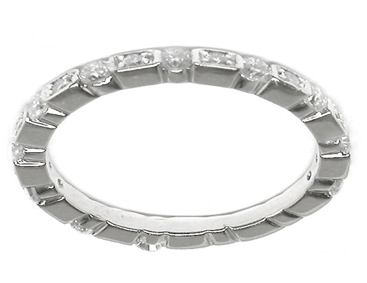 1960s 0.65ct  Diamond 18k Gold Eternity Wedding Band