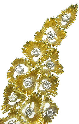 1960s 1.50ct Diamond 18k Yellow Gold Pin