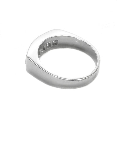 1960s 1.50ct Emerald Cut Diamond Platinum Wedding Band