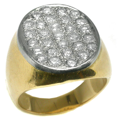 1960s 2.50ct Diamond 14k Yellow Gold Ring