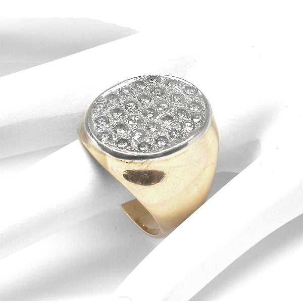 1960s 2.50ct Diamond 14k Yellow Gold Ring