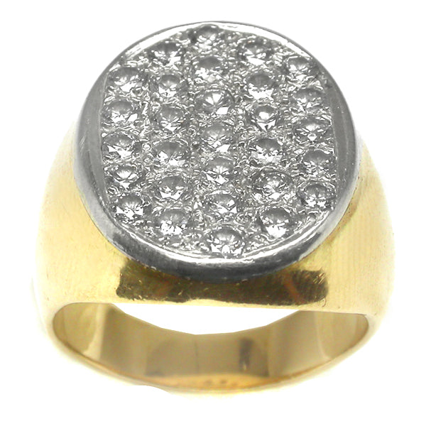 1960s 2.50ct Diamond 14k Yellow Gold Ring