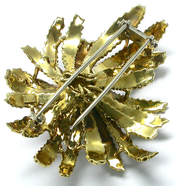 1960s 3.35ct Diamond  Enamel Pin