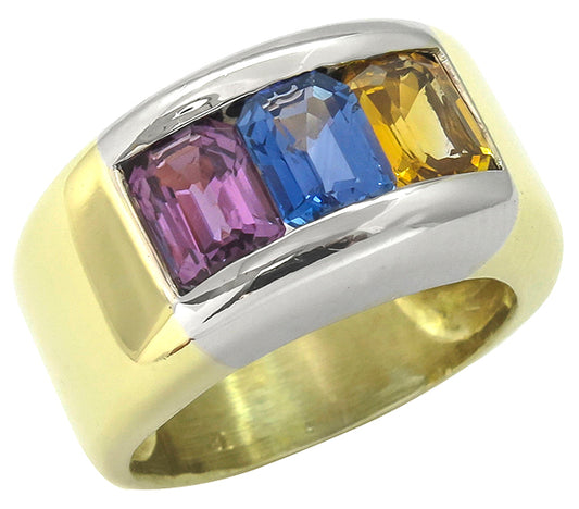 1960s 3.75ct Sapphire 18k Gold Ring
