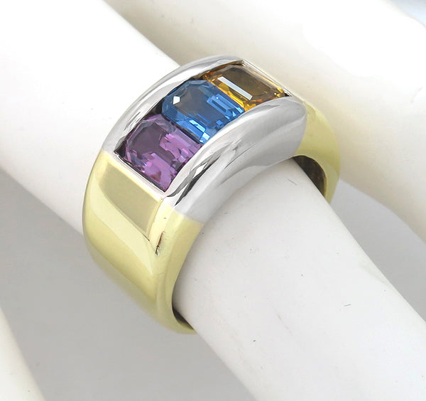 1960s 3.75ct Sapphire 18k Gold Ring