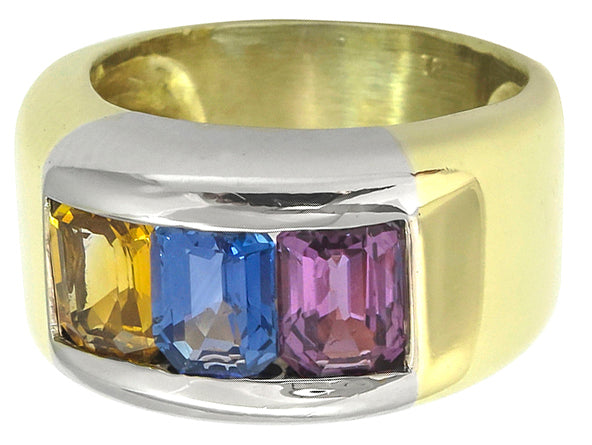 1960s 3.75ct Sapphire 18k Gold Ring