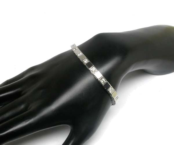 1960's 4ct Diamond 14k White Gold Bracelet