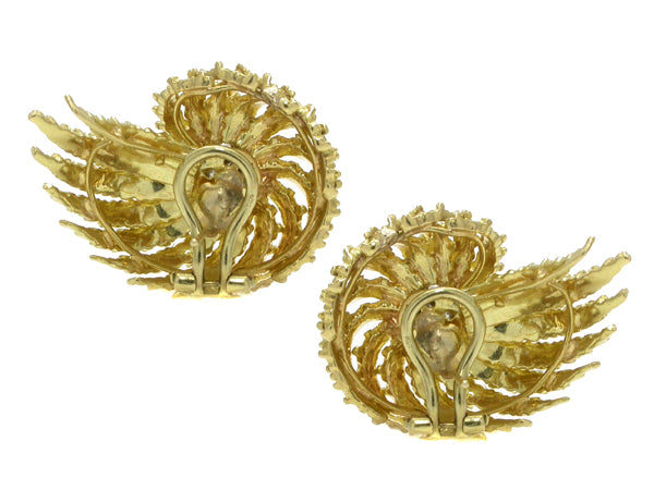 1960s Diamond 18k Gold Earrings