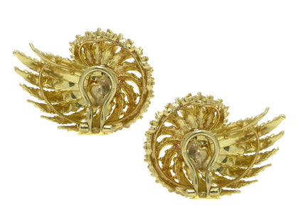 1960s Diamond 18k Gold Earrings