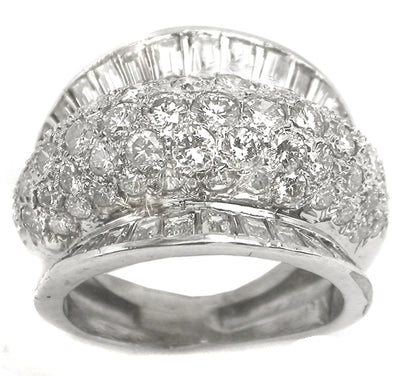 1960s Diamond Platinum  Ring