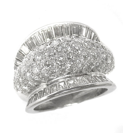 1960s Diamond Platinum  Ring