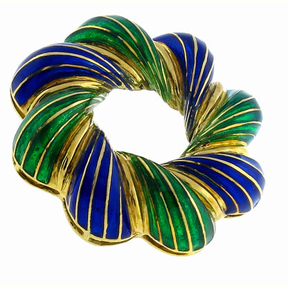 1960s Enamel Gold Pin