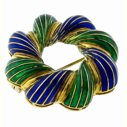 1960s Enamel Gold Pin