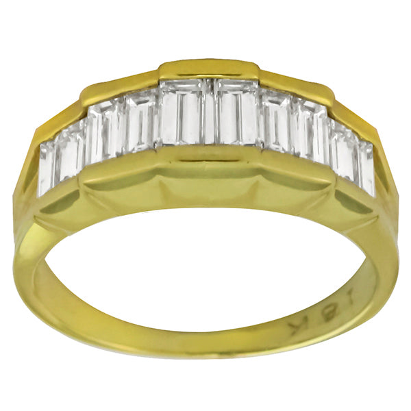 1970s 0.75ct Diamond 18k Yellow Gold Ring
