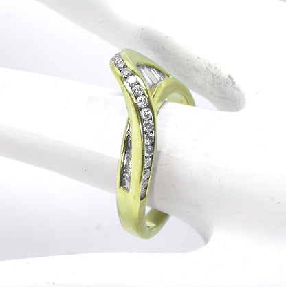 1970s 1.20ct Diamond 18k Yellow Gold Twisted Ring